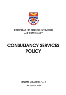 Consultancy Service Policy 2019